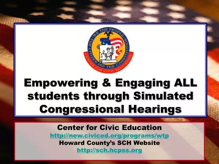 empowering engaging all students through simulated congressional hearings