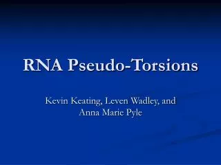 RNA Pseudo-Torsions