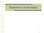 Preparation of master budget - slide 1