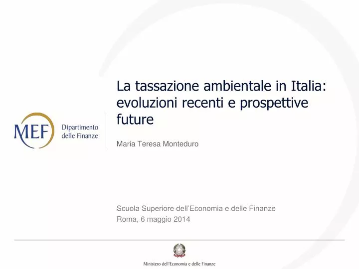 la tassazione ambientale in italia evoluzioni recenti e prospettive future