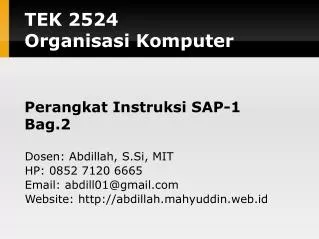 tek 2524 organisasi komputer