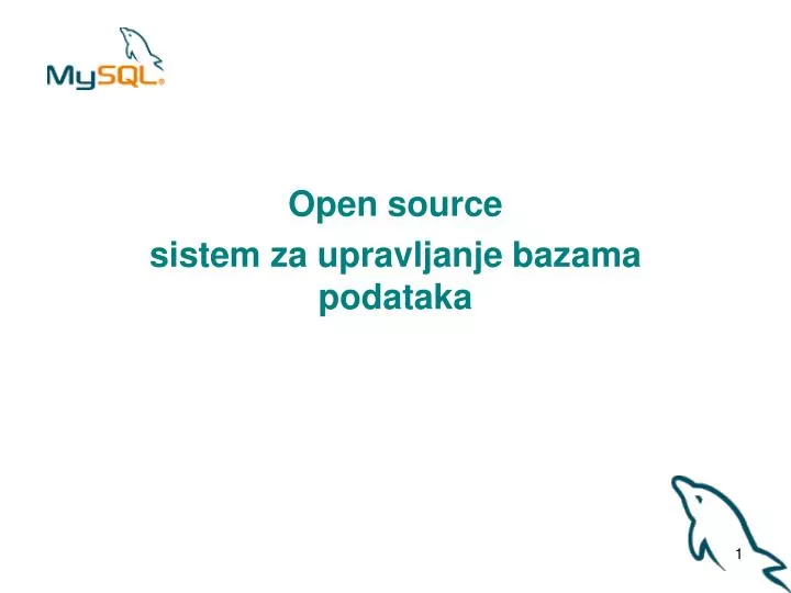 open source s istem za upravljanje bazama podataka
