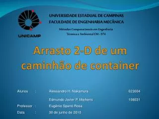 arrasto 2 d de um caminh o de container