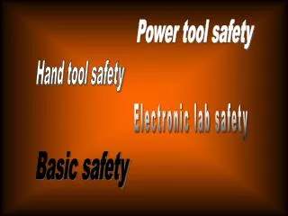 Hand tool safety