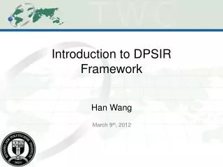 Introduction to DPSIR Framework