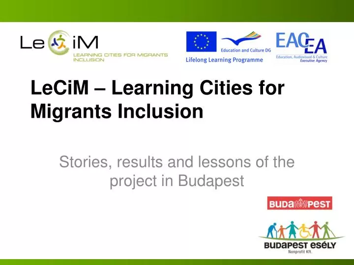 lecim learning cities for migrants i nclusion