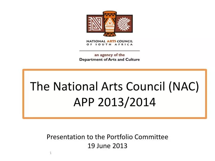 the national arts council nac app 2013 2014