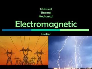 Chemical Thermal Mechanical Electromagnetic Nuclear