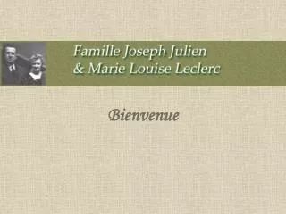 bienvenue