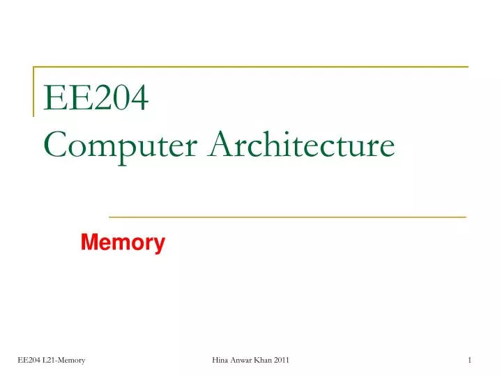 ee204 computer architecture