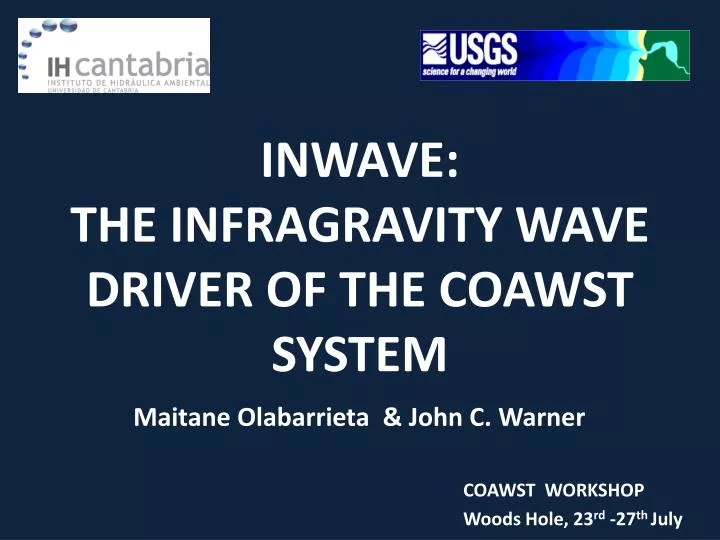 inwave the infragravity wave driver of the coawst system