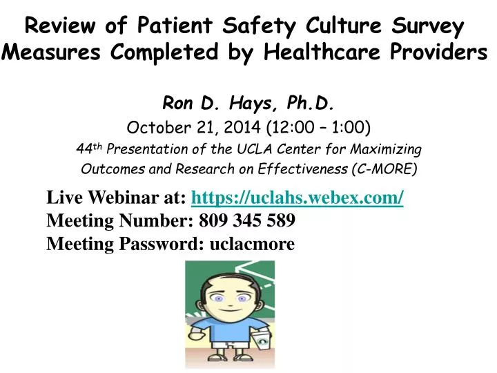 review of patient safety culture survey measures completed by healthcare providers