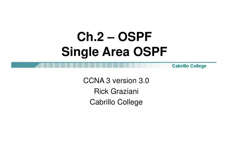 ch 2 ospf single area ospf