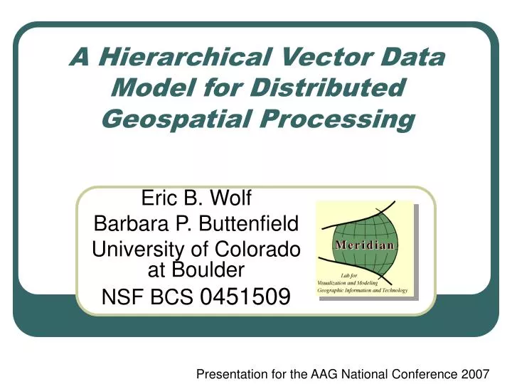a hierarchical vector data model for distributed geospatial processing