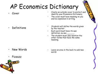 ap economics dictionary