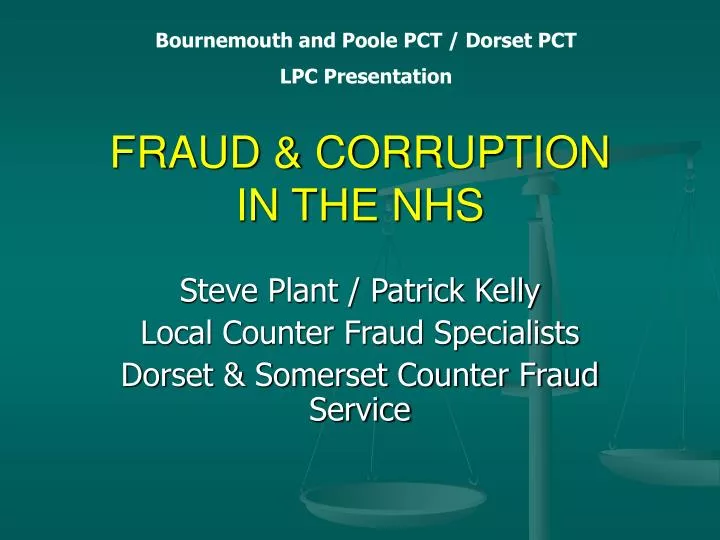 fraud corruption in the nhs