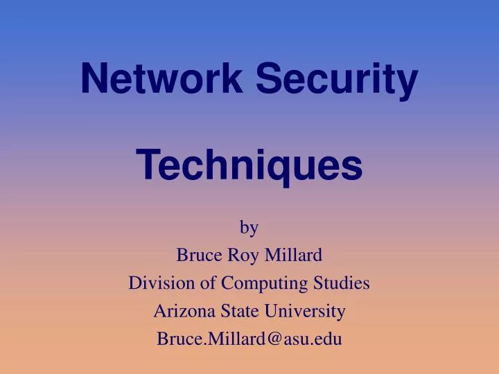 network security techniques