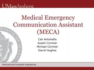 Medical Emergency Communication Assistant (MECA) ?