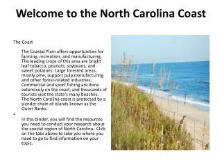 Welcome to the North Carolina Coast