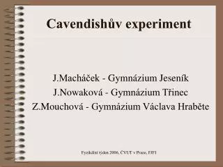 cavendish v experiment