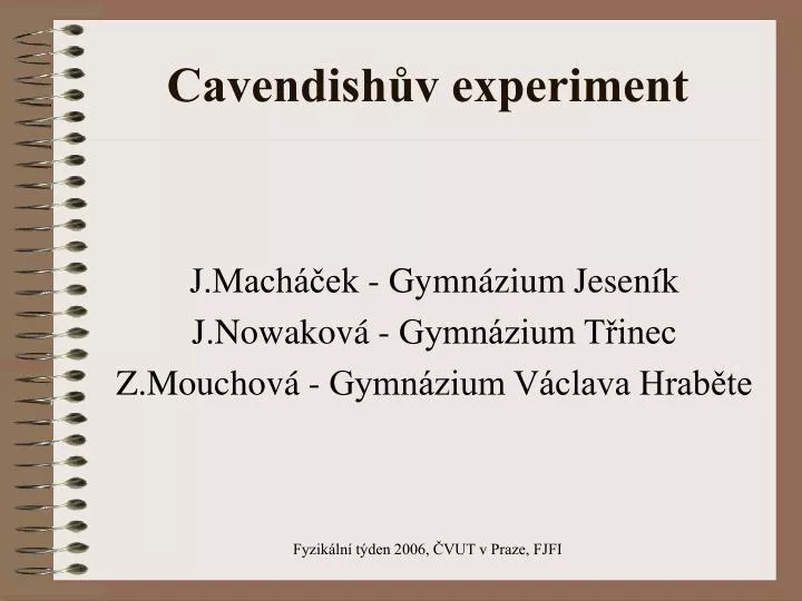 cavendish v experiment