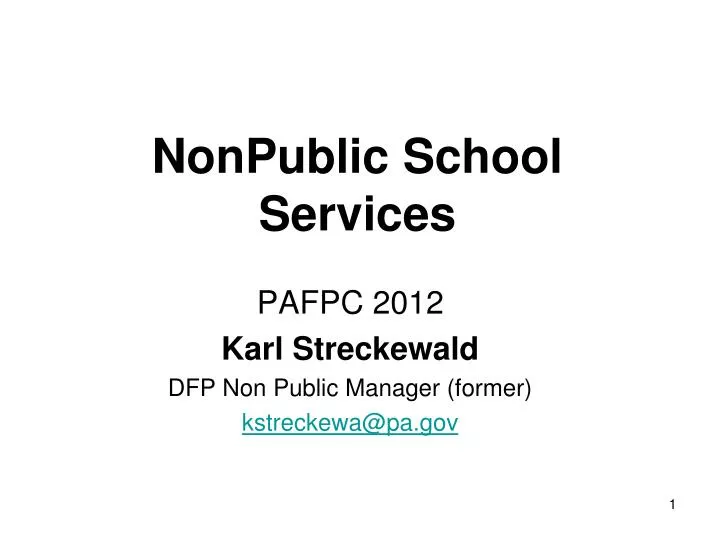 nonpublic school services