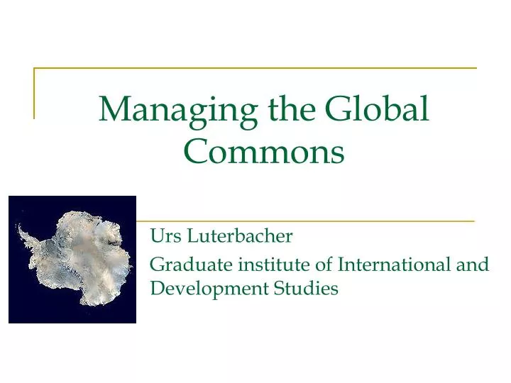 managing the global commons