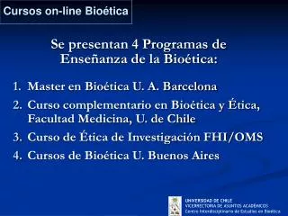 cursos on line bio tica