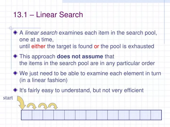 13 1 linear search