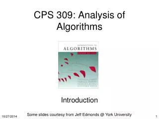 CPS 309: Analysis of Algorithms