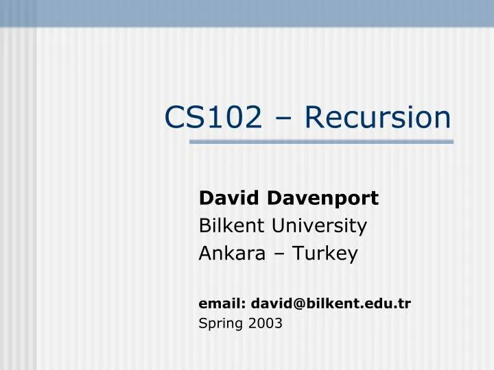 cs102 recursion