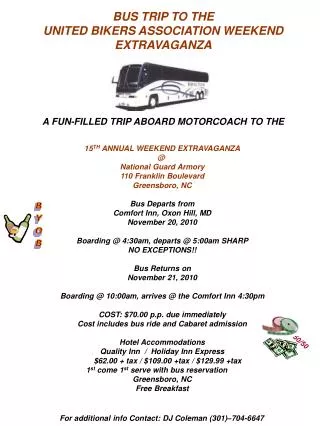 A FUN-FILLED TRIP ABOARD MOTORCOACH TO THE