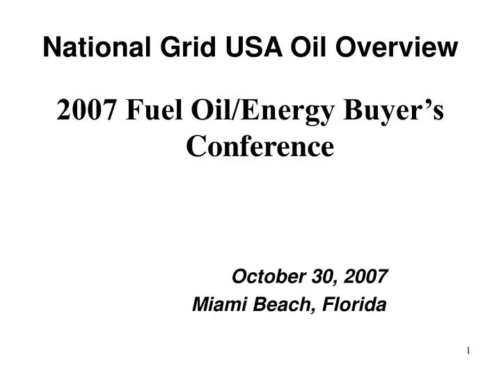 national grid usa oil overview