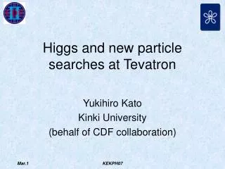 Higgs and new particle searches at Tevatron