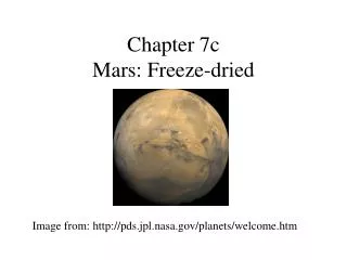 chapter 7c mars freeze dried