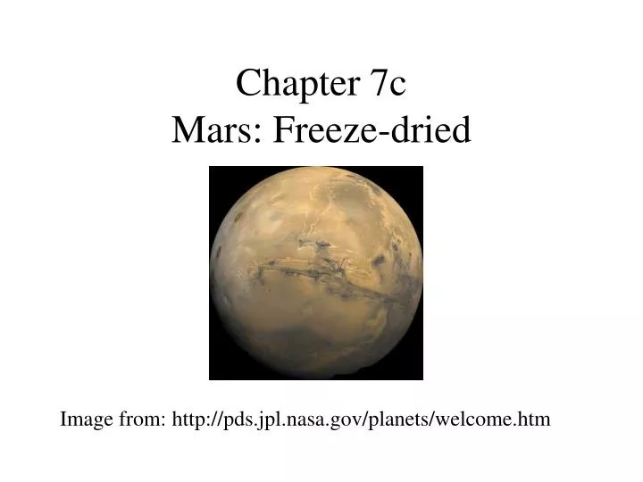 chapter 7c mars freeze dried
