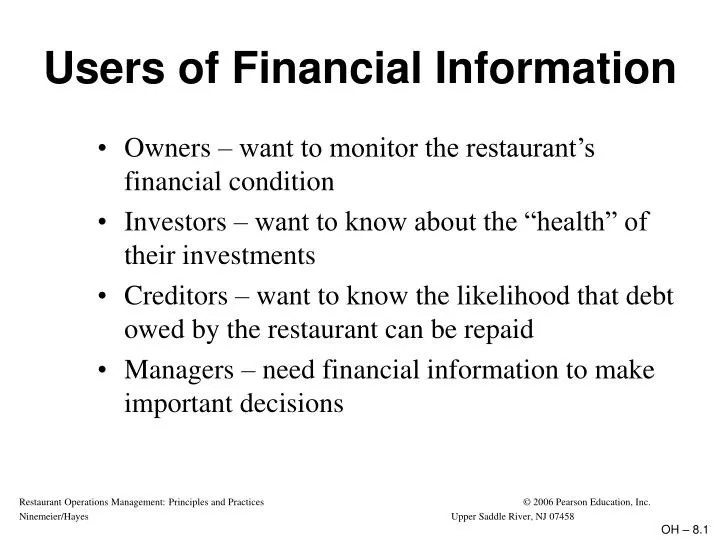 users of financial information
