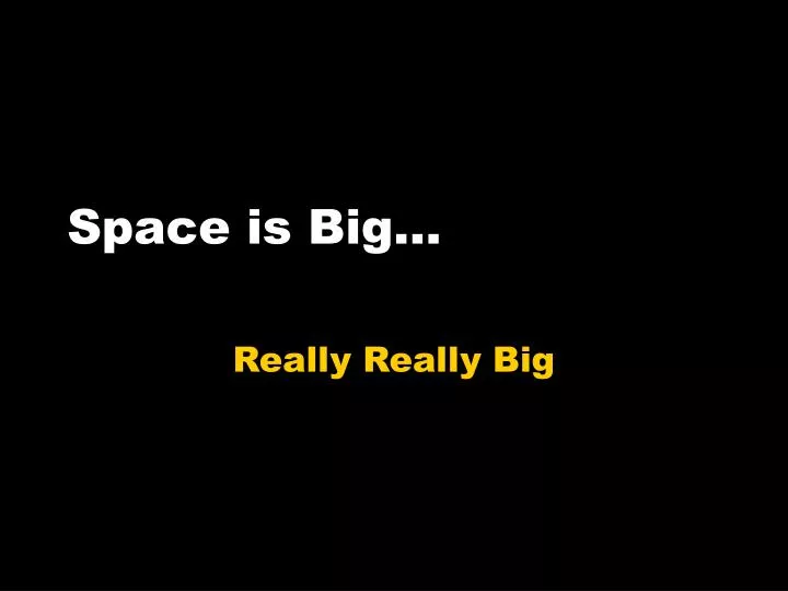 space is big