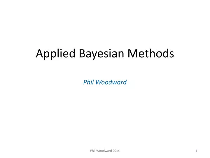applied bayesian methods