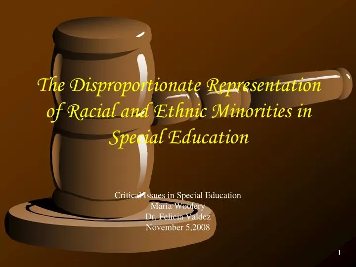 the disproportionate representation of racial and ethnic minorities in special education