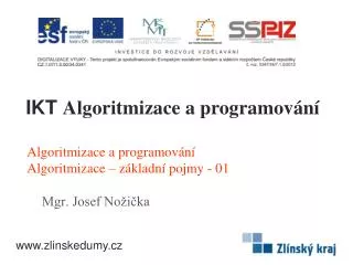 algoritmizace a programov n algoritmizace z kladn pojmy 01