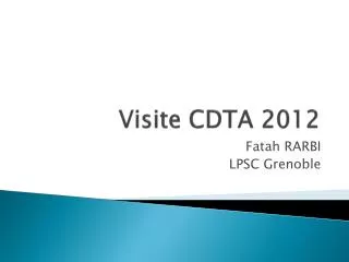 visite cdta 2012