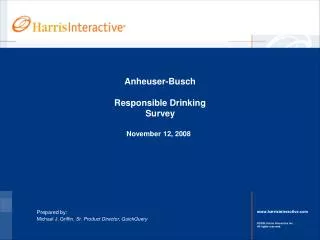 Anheuser-Busch Responsible Drinking Survey