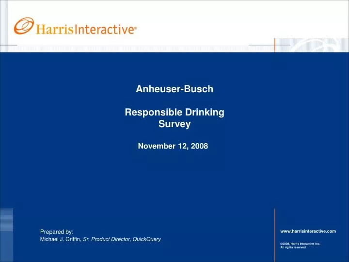 anheuser busch responsible drinking survey