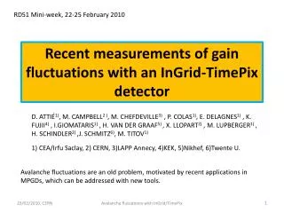 Recent measurements of gain fluctuations with an InGrid-TimePix detector