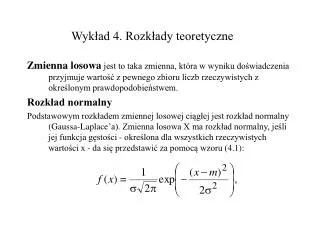 wyk ad 4 rozk ady teoretyczne