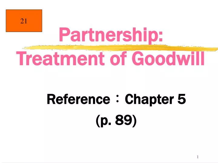 partnership treatment of goodwill