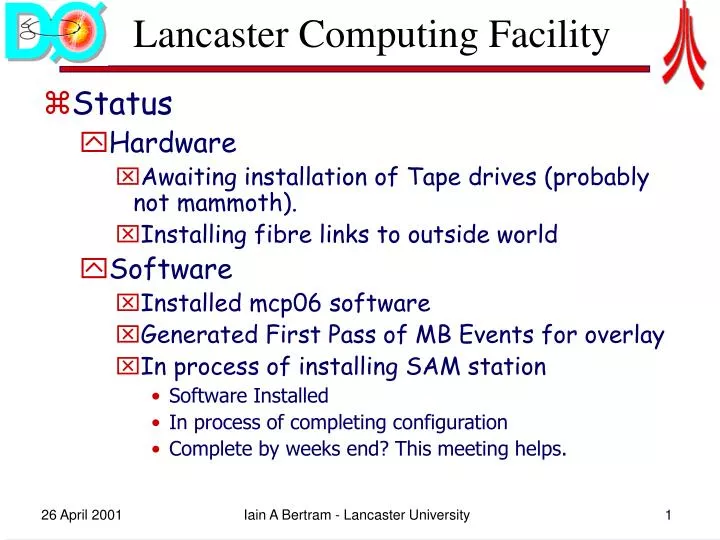 lancaster computing facility