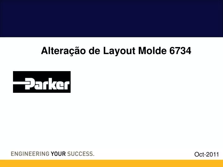 altera o de layout molde 6734