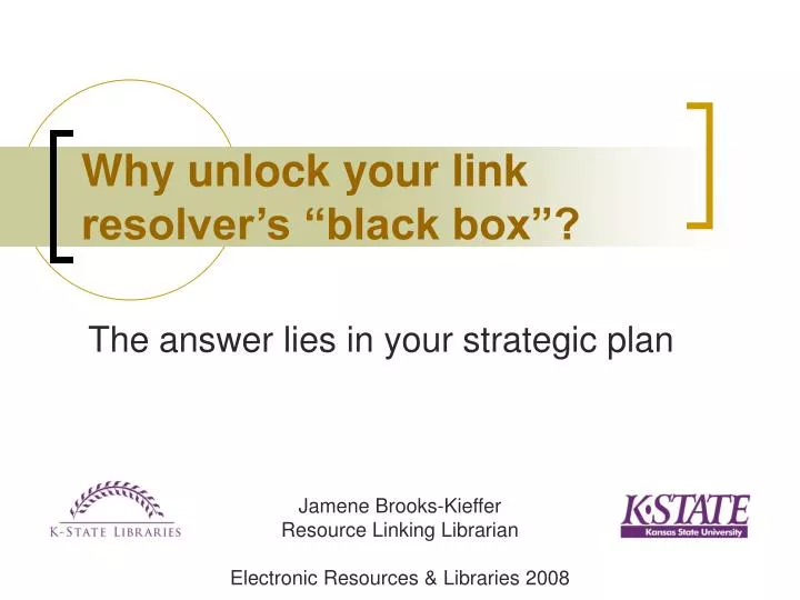 why unlock your link resolver s black box